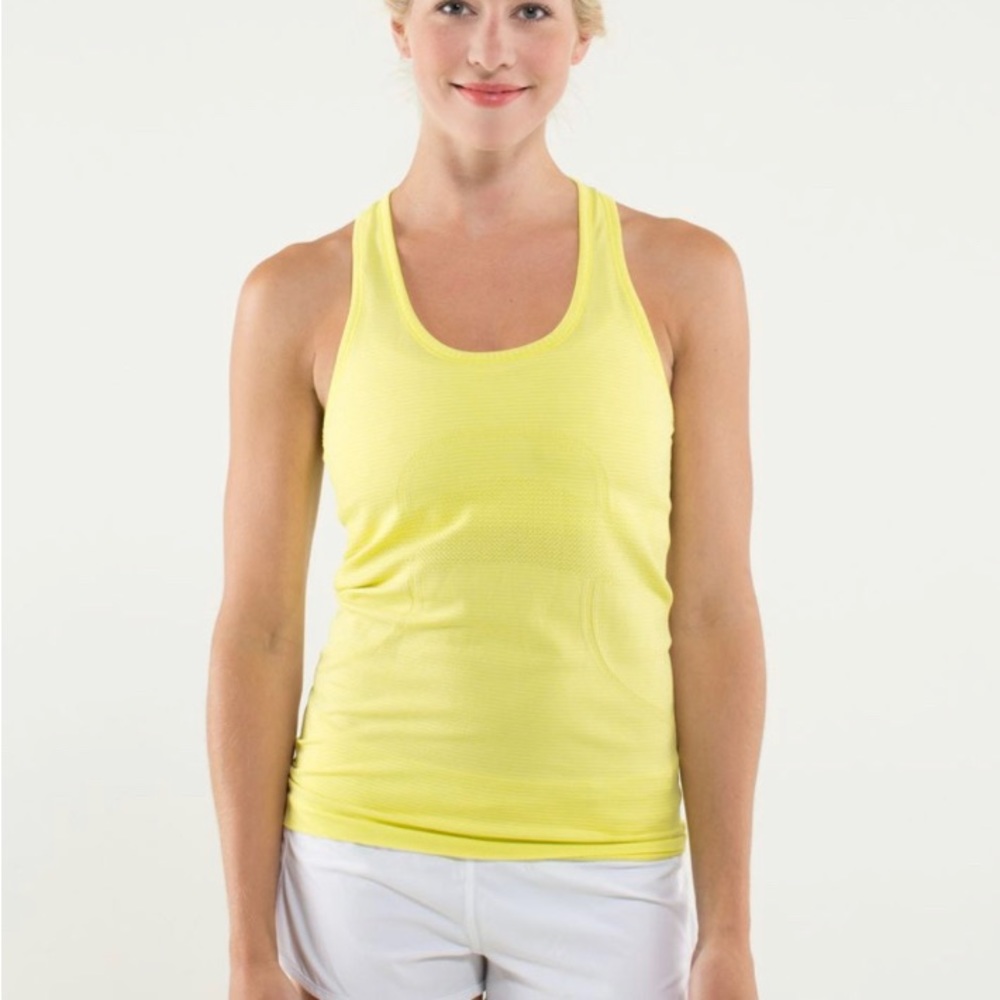 Lululemon Run: Swiftly Tech Racerback Yellow Size 4 San Francisco